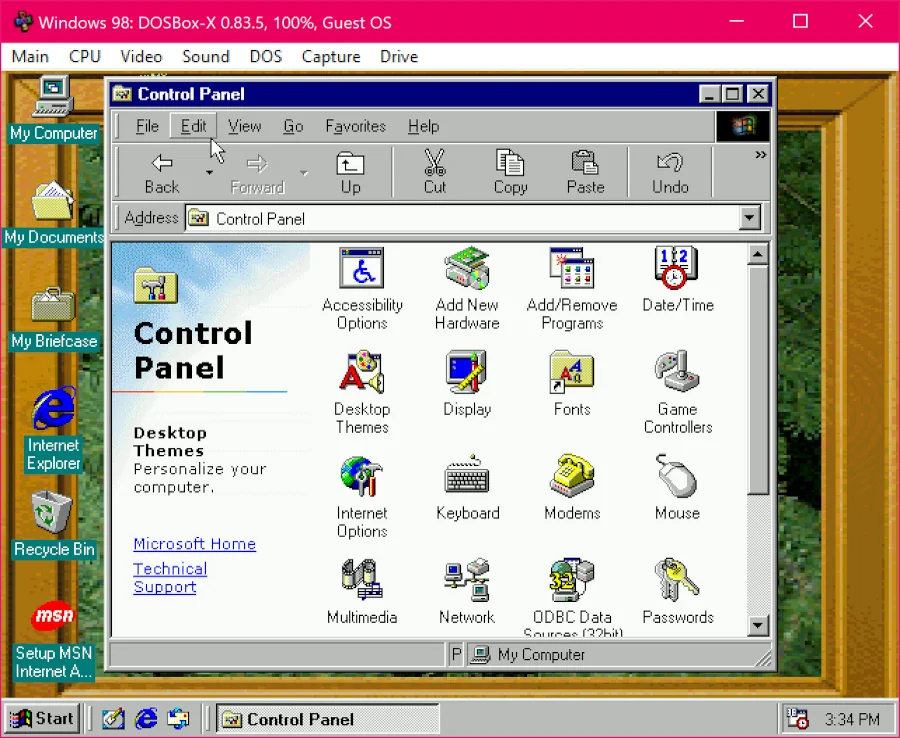 DosBox-X Windows 98